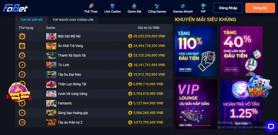 Chơi Baccarat tại casino trực tuyến kufun